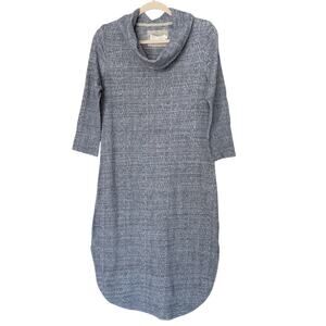 Anthropologie Saturday Sunday Blue Cowl Neck Midi Dress Women's L Lightweight